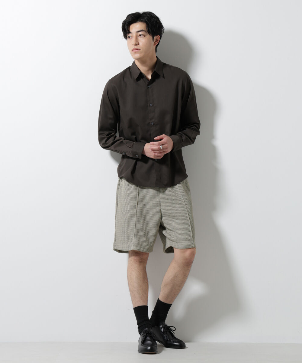 nano･universe「ジャガードニットソーショートパンツ（セットアップ可）」|チノ|