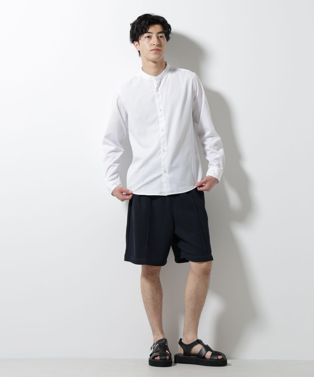 nano･universe「ジャガードニットソーショートパンツ（セットアップ可）」|チノ|