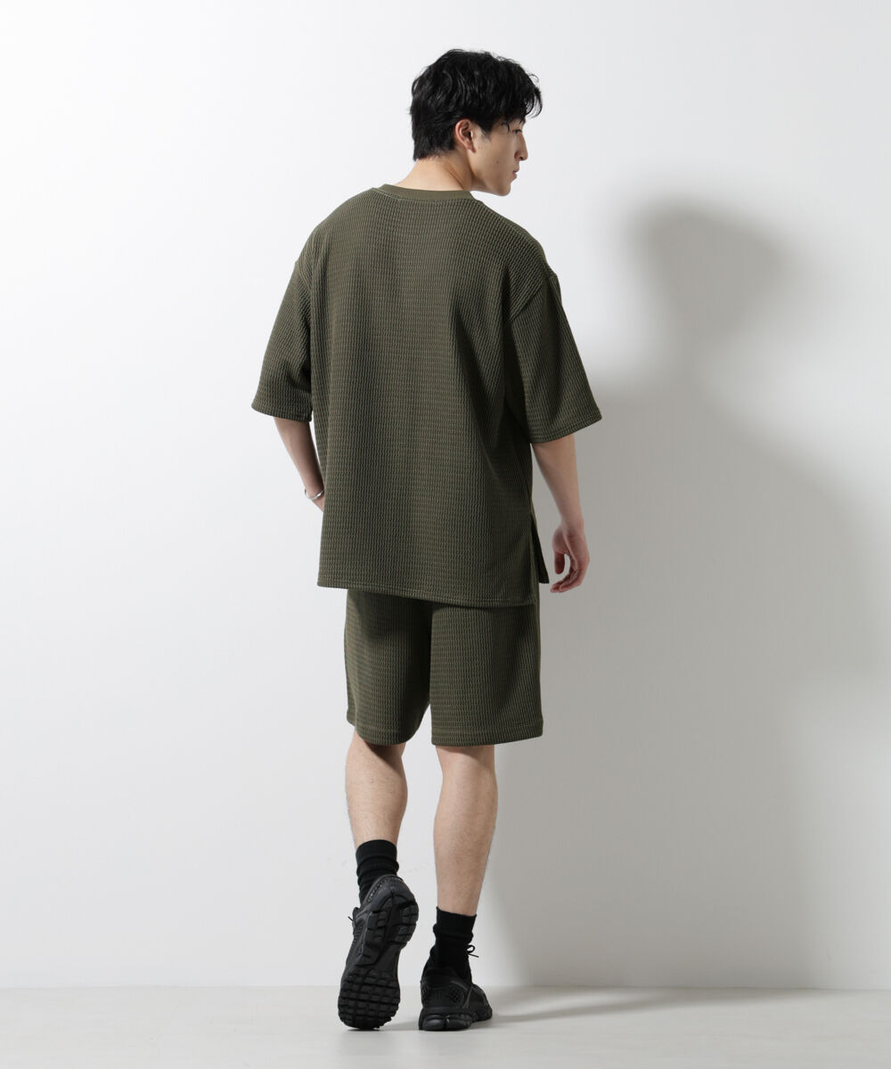 nano･universe「ジャガードニットソーショートパンツ（セットアップ可）」|チノ|