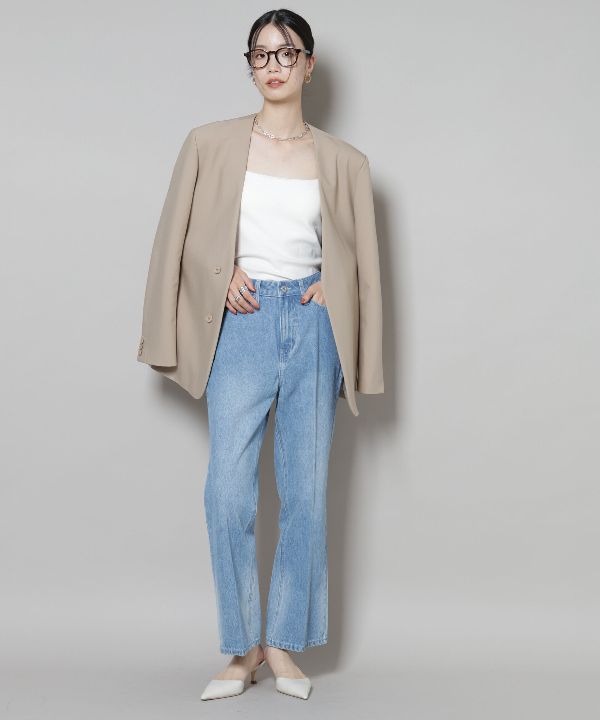 nano･universe「センタープレスデニム」|チノ|