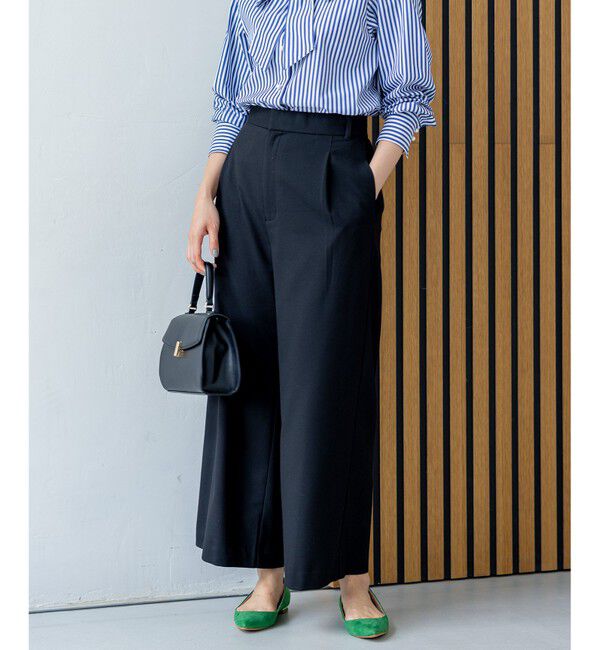 組曲「T/Rツイルストレッチ ワイドパンツ」|その他|ブラック系