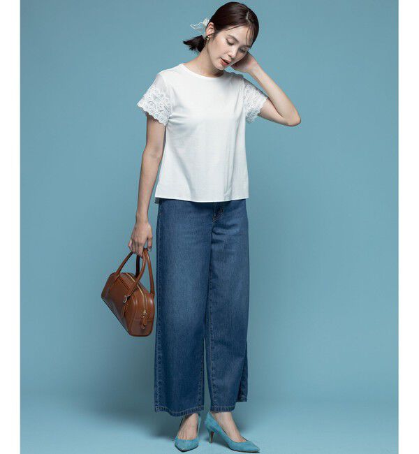 組曲「レーススリーブシルケット カットソー」|Tシャツ・カットソー|