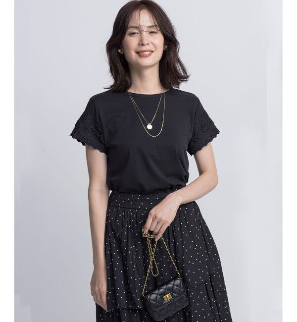組曲「レーススリーブシルケット カットソー」|Tシャツ・カットソー|