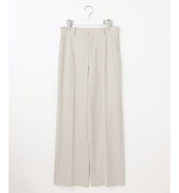自由区「TRギャバチェック柄ストレート パンツ」|その他|
