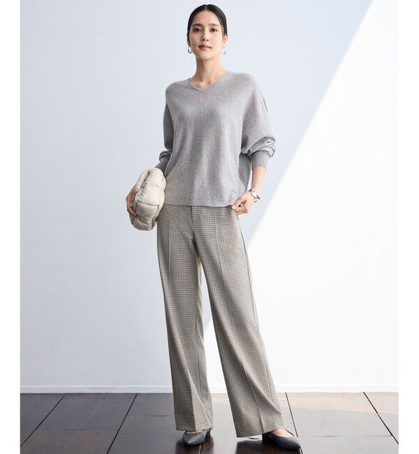 自由区「TRギャバチェック柄ストレート パンツ」|その他|