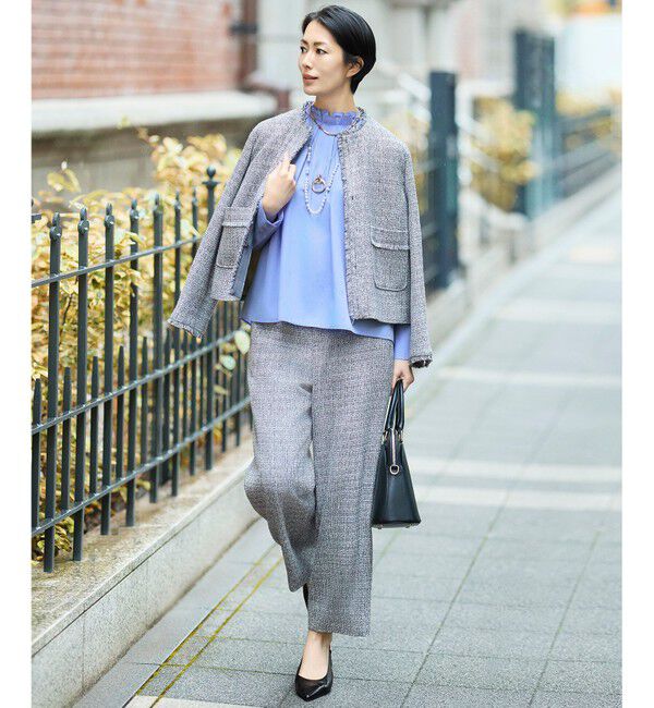 自由区「【カタログ掲載】ライトミックスツィードワイド パンツ」|その他|