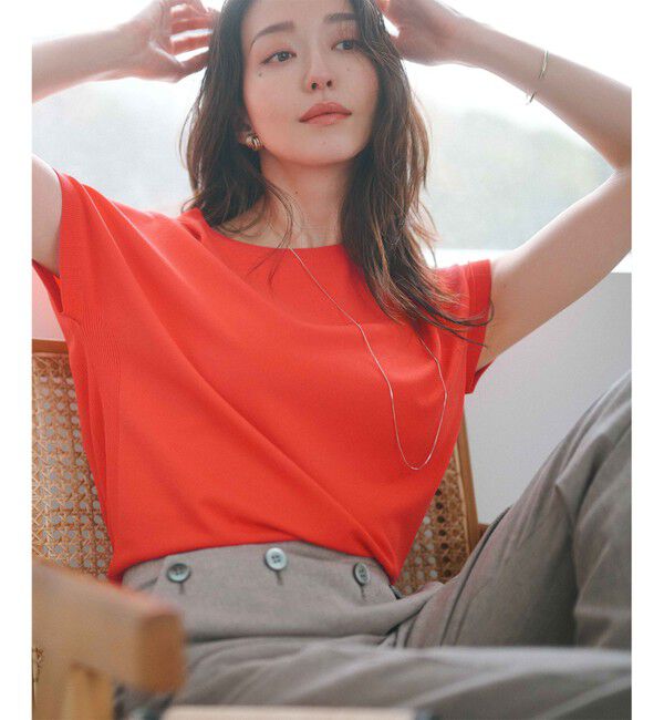 23区「【新色追加/VERY5月号掲載】レーヨンポリエステルストレッチ プルオーバー ニット」|ニット・セーター|