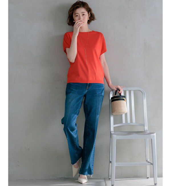 23区「【新色追加/VERY5月号掲載】レーヨンポリエステルストレッチ プルオーバー ニット」|ニット・セーター|