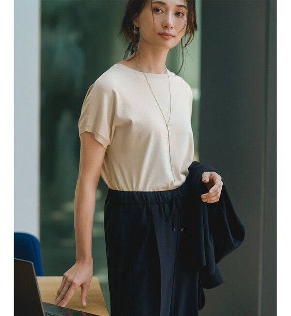 23区「【新色追加/VERY5月号掲載】レーヨンポリエステルストレッチ プルオーバー ニット」|ニット・セーター|ベージュ系