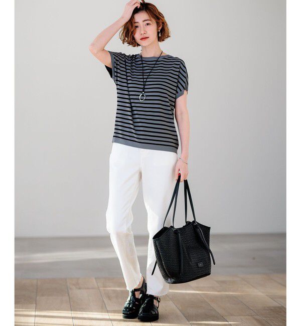 23区「【新色追加/VERY5月号掲載】レーヨンポリエステルストレッチ プルオーバー ニット」|ニット・セーター|