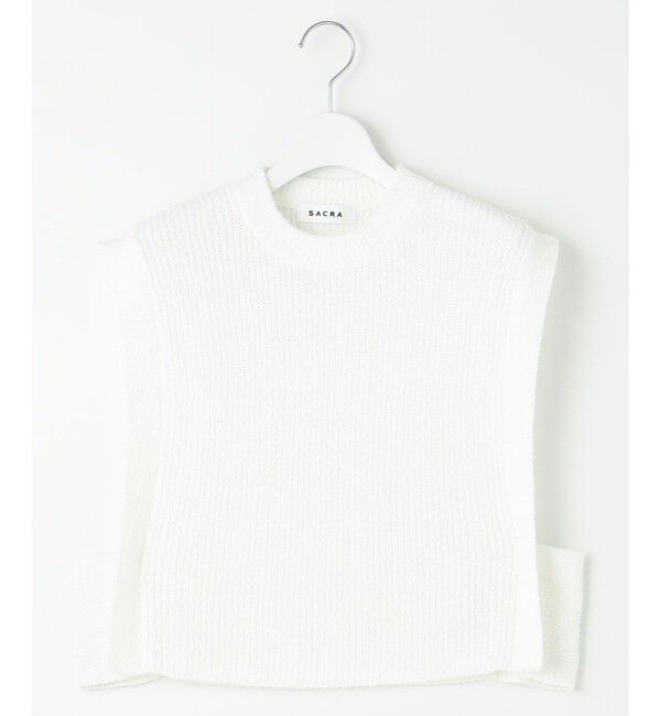 23区「【SACRA】コットンナイロンブークレ ポルカリブ ニット」|ニット・セーター|