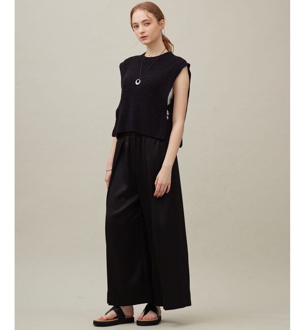 23区「【SACRA】コットンナイロンブークレ ポルカリブ ニット」|ニット・セーター|