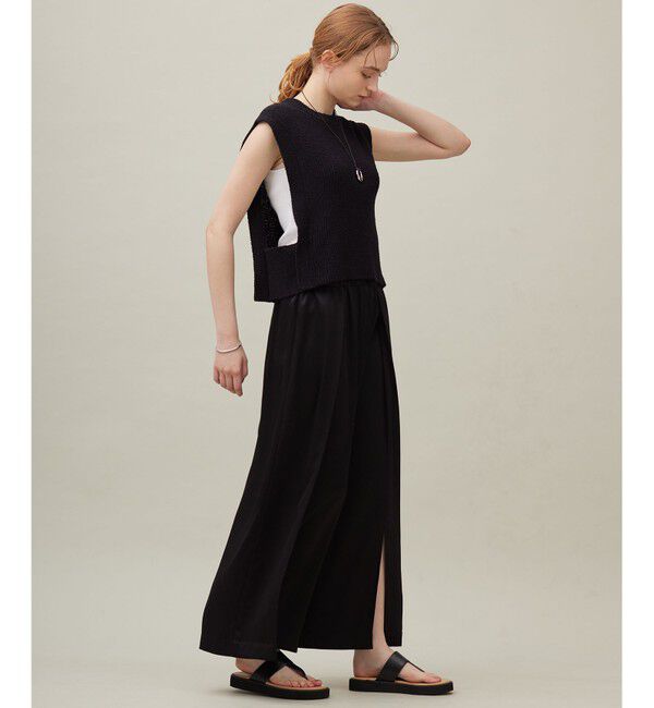 23区「【SACRA】コットンナイロンブークレ ポルカリブ ニット」|ニット・セーター|