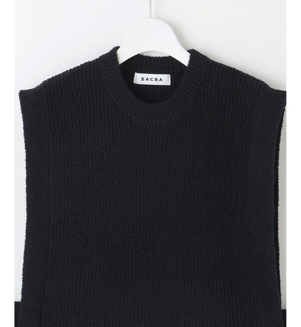 23区「【SACRA】コットンナイロンブークレ ポルカリブ ニット」|ニット・セーター|