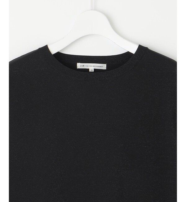 23区「【洗える】レーヨンポリエステルストレッチ プルオーバー ラメニット」|ニット・セーター|