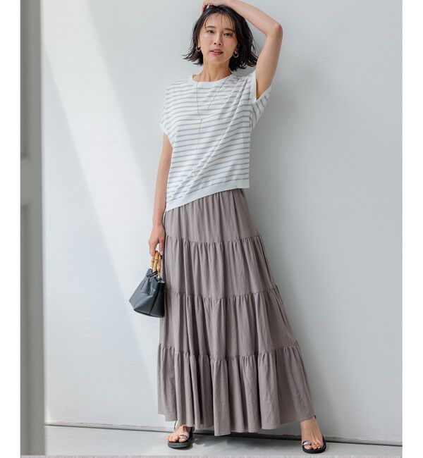 23区「【洗える】レーヨンポリエステルストレッチ プルオーバー ラメニット」|ニット・セーター|