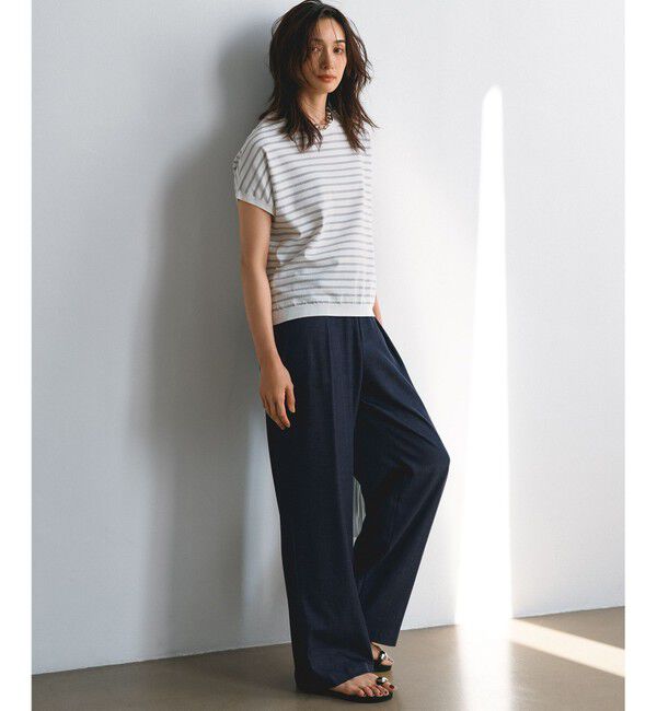 23区「【洗える】レーヨンポリエステルストレッチ プルオーバー ラメニット」|ニット・セーター|