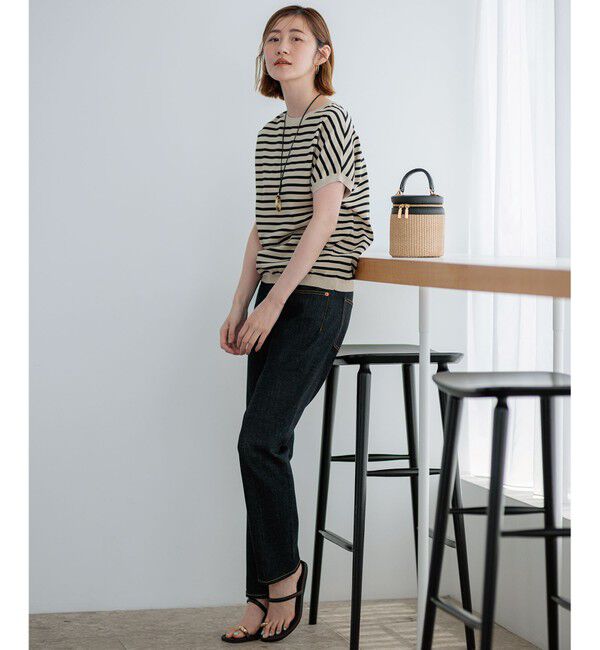 23区「【洗える】レーヨンポリエステルストレッチ プルオーバー ラメニット」|ニット・セーター|