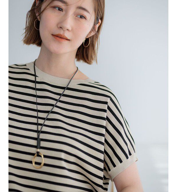 23区「【洗える】レーヨンポリエステルストレッチ プルオーバー ラメニット」|ニット・セーター|