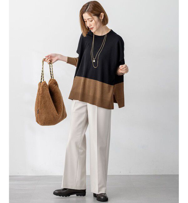 23区「【滝沢眞規子さん着用/VERY掲載】TRストレッチギャバ ワイド パンツ」|その他|