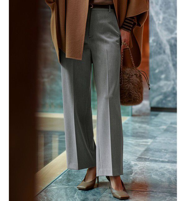 23区「【滝沢眞規子さん着用/VERY掲載】TRストレッチギャバ ワイド パンツ」|その他|グレー系