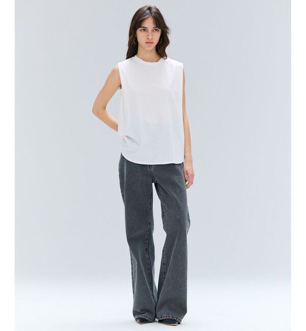 BEIGE,「【BEIGE,ecru/WEB限定・洗える】FINE DRY TOUCH / ねじりデザインコットンノースリーブトップス」|Tシャツ・カットソー|