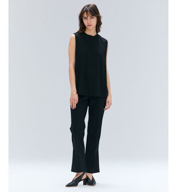 BEIGE,「【BEIGE,ecru/WEB限定・洗える】FINE DRY TOUCH / ねじりデザインコットンノースリーブトップス」|Tシャツ・カットソー|