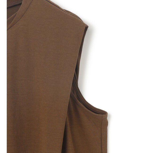 BEIGE,「【BEIGE,ecru/WEB限定・洗える】FINE DRY TOUCH / ねじりデザインコットンノースリーブトップス」|Tシャツ・カットソー|