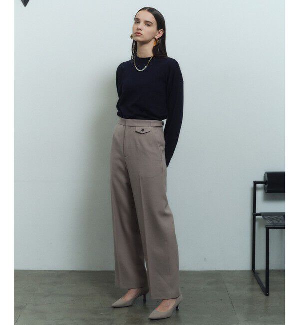 BEIGE,「【Precious掲載】BUNNELL / ウールタブボタンストレートパンツ」|その他|