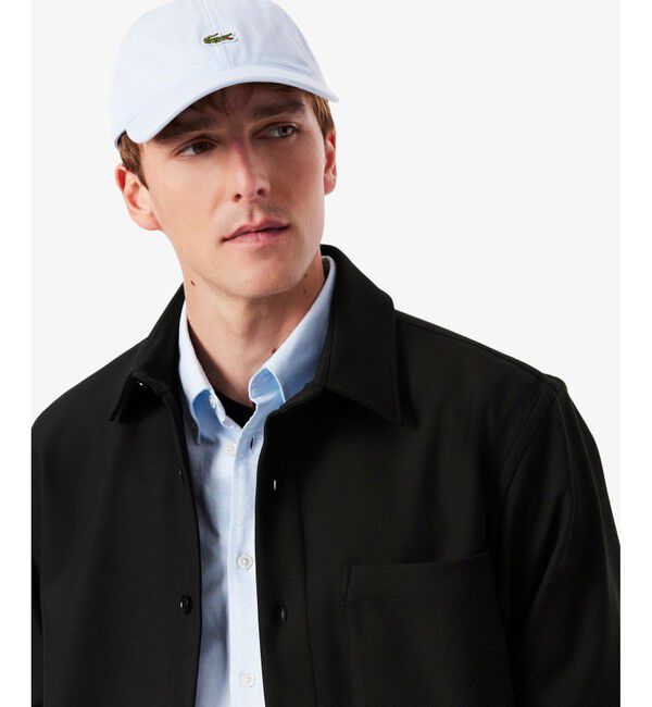 LACOSTE「ヘビーウェイト オーバーサイズダブルフェイスオーバーシャツ」|シャツ・ブラウス|