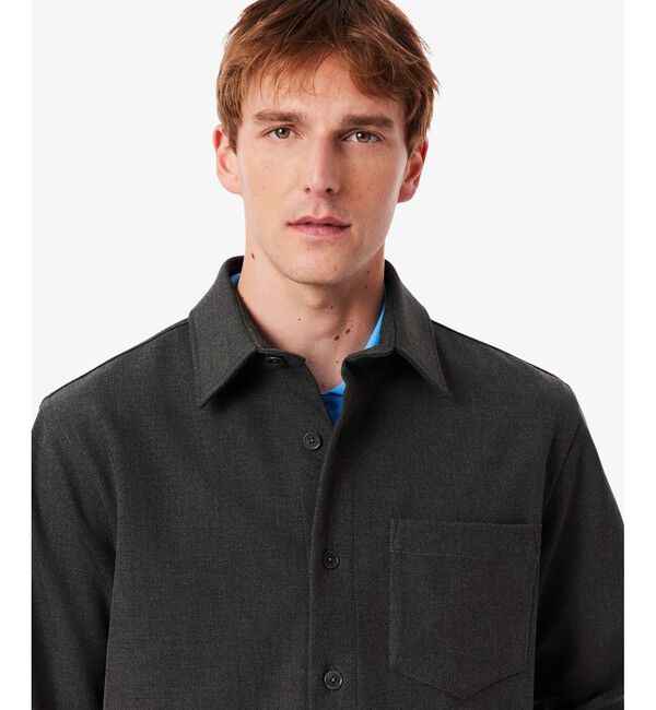 LACOSTE「ヘビーウェイト オーバーサイズダブルフェイスオーバーシャツ」|シャツ・ブラウス|