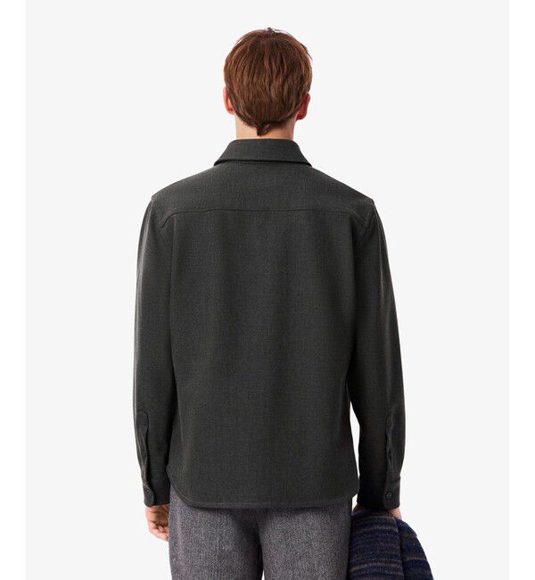 LACOSTE「ヘビーウェイト オーバーサイズダブルフェイスオーバーシャツ」|シャツ・ブラウス|