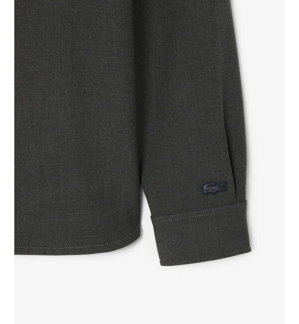 LACOSTE「ヘビーウェイト オーバーサイズダブルフェイスオーバーシャツ」|シャツ・ブラウス|