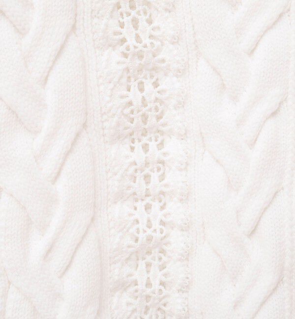NOLLEY'S「《手洗い可能》ケーブルレースVネックカーディガン」|カーディガン|