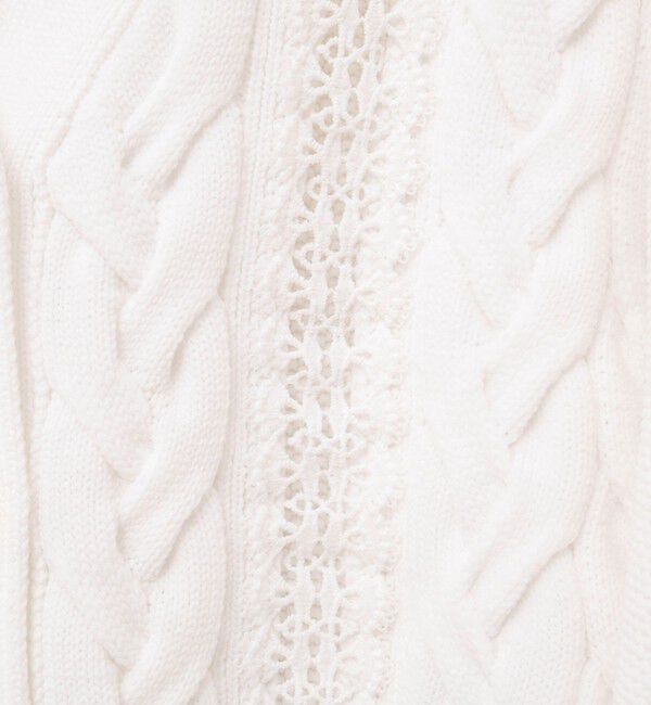 NOLLEY'S「《手洗い可能》ケーブルレースVネックカーディガン」|カーディガン|