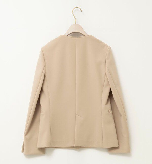 NOLLEY'S sophi「《セットアップ対応》ウォッシャブルWクロス2WAYストレッチジャケット」|ノーカラージャケット|