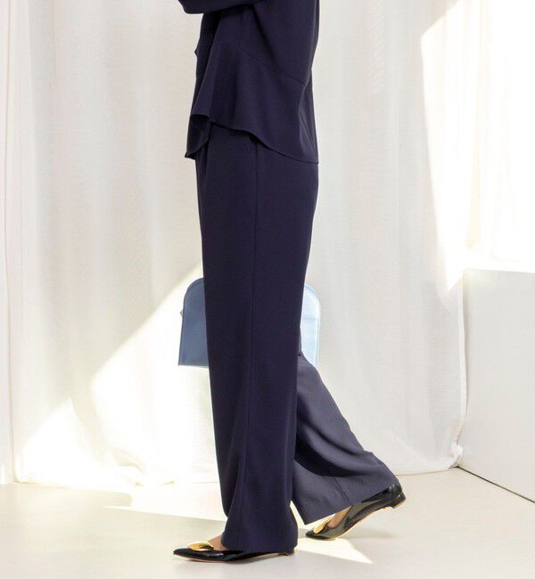 NOLLEY'S「《セットアップ対応》ウォッシャブルストレッチジョーゼットイージーワイドパンツ」|その他|