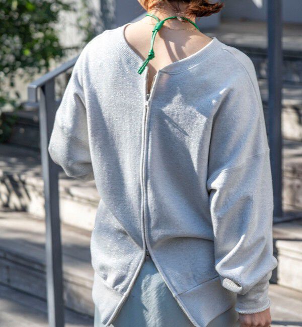 NOLLEY'S「ウォッシャブル2WAYロングジップスウェット」|スウェット・ジャージ|ミディアムグレー