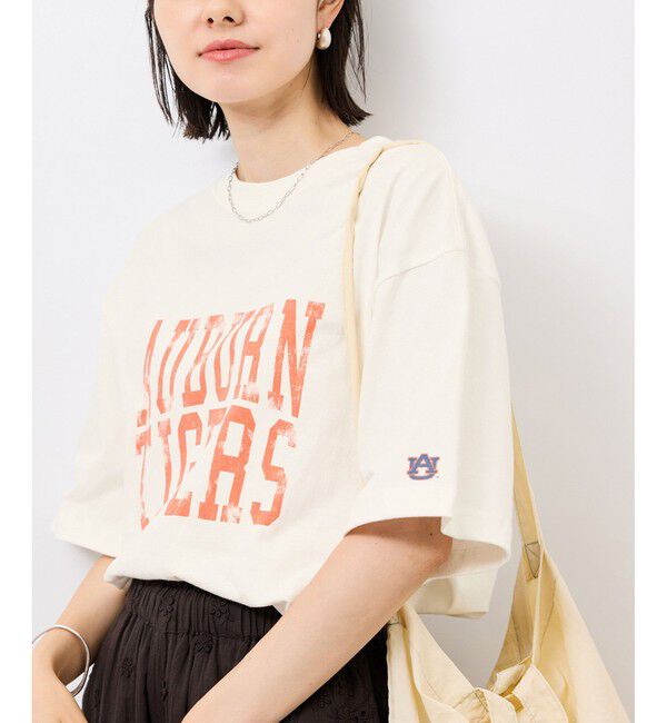 Rope&rsquo;Picnic「【DISCUS ATHLETIC/ディスカスアスレチック】オーバーサイズU.S.カレッジTシャツ」|Tシャツ・カットソー|ホワイト系(12)