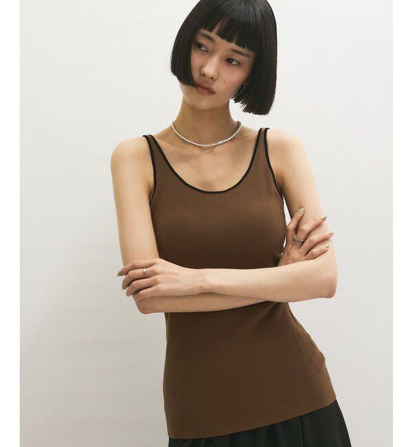 ADAM ET ROPE'「カラーブレードニットタンクトップ」|タンクトップ|