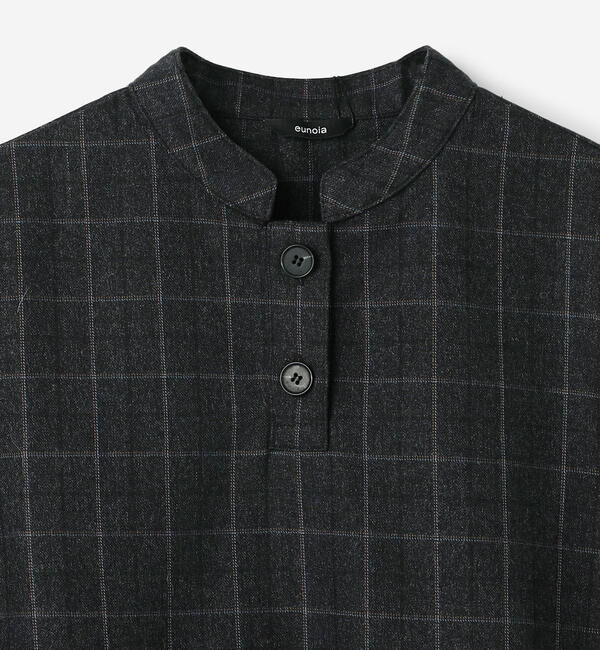  「eunoia | チェックボタン ブラウス WOMEN」|シャツ・ブラウス|