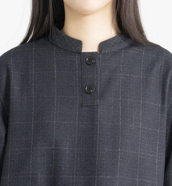  「eunoia | チェックボタン ブラウス WOMEN」|シャツ・ブラウス|