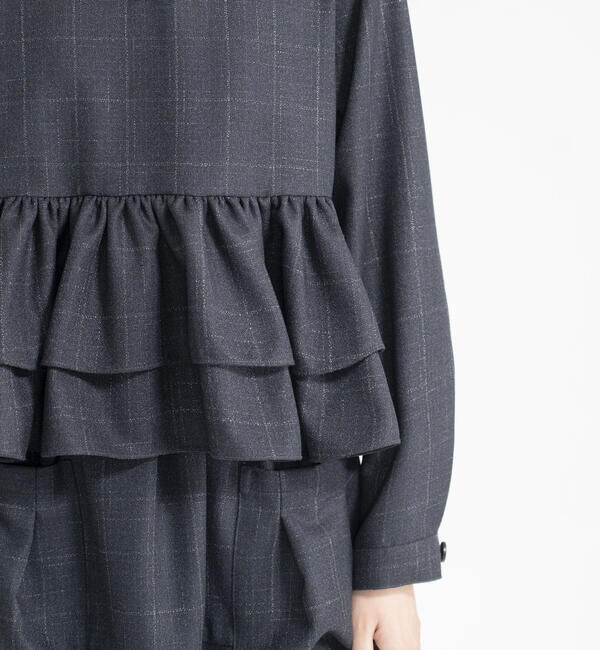  「eunoia | チェックボタン ブラウス WOMEN」|シャツ・ブラウス|