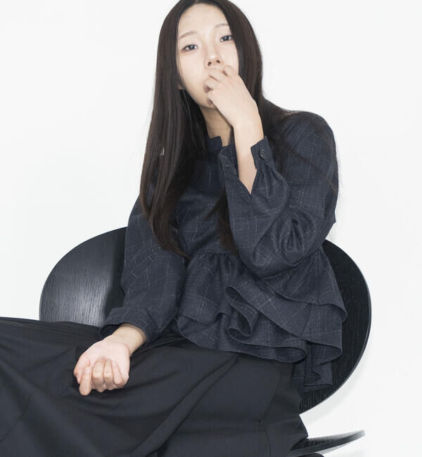  「eunoia | チェックボタン ブラウス WOMEN」|シャツ・ブラウス|