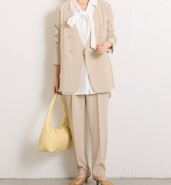  「ジャージスリムテーパードパンツ」|チノ|