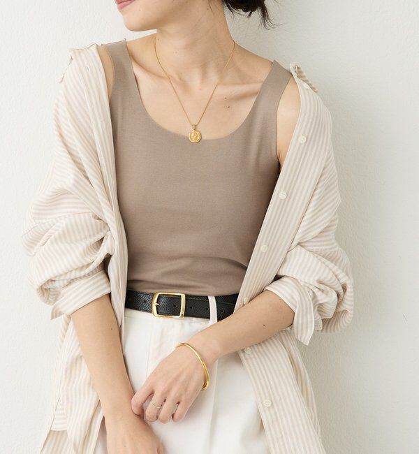  「【新色追加/RIVE DROITE 名品インナー】シームレスタンク」|キャミソール|