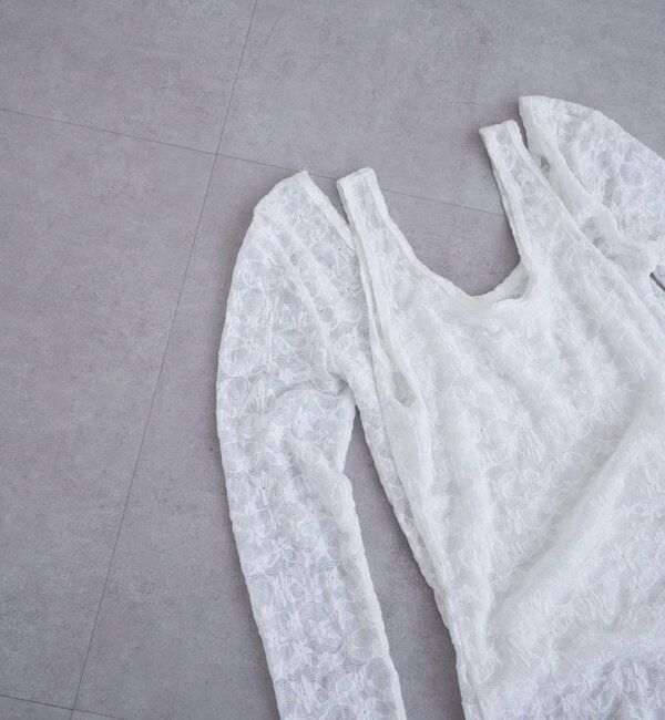  「【26SS予約】レースレイヤードカットソー」|Tシャツ・カットソー|