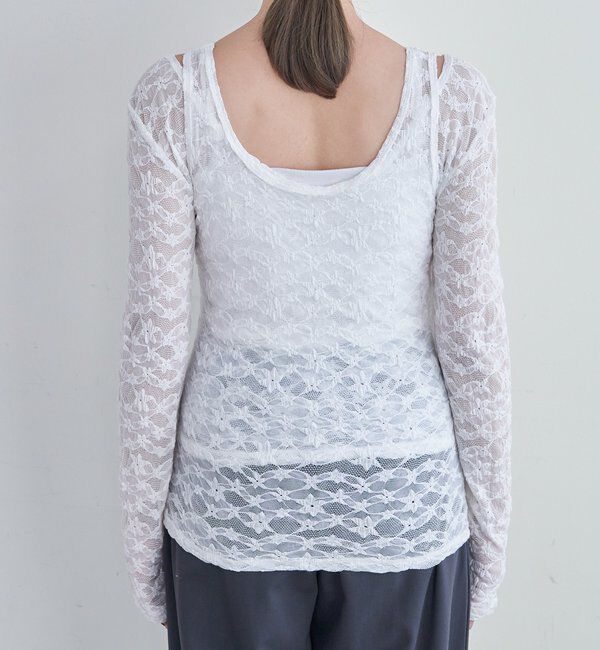  「【26SS予約】レースレイヤードカットソー」|Tシャツ・カットソー|