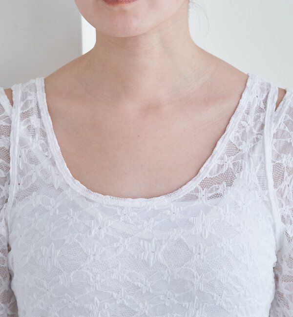  「【26SS予約】レースレイヤードカットソー」|Tシャツ・カットソー|