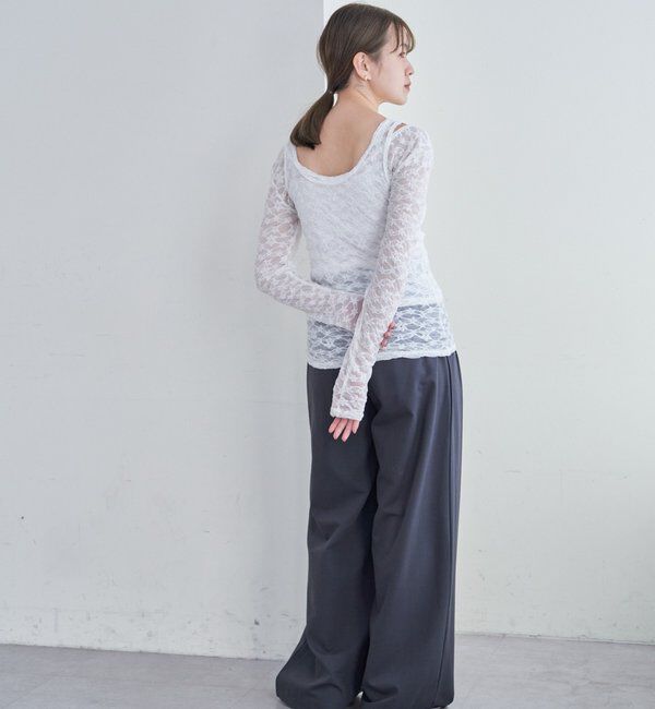  「【26SS予約】レースレイヤードカットソー」|Tシャツ・カットソー|